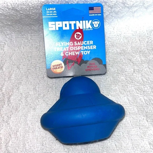 NWT Spotnick flying saucer treat dispenser & chew toy - Picture 2 of 4